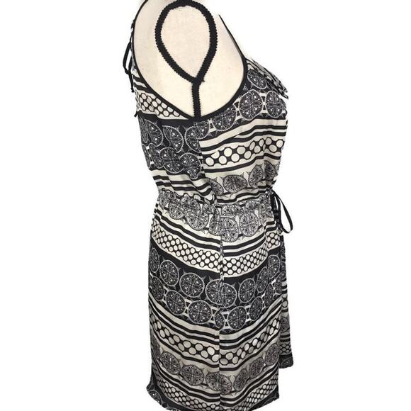 Forever 21 Spaghetti Strap Dress Multi Print Pockets Womens Sz Sm Black Summer - Picture 2 of 12